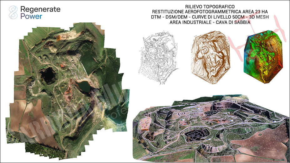 Rilievo Topografico, Rilievo fotogrammetrico, Rilievo aerofotogrammetrico, Rilievo con Drone, Topografia